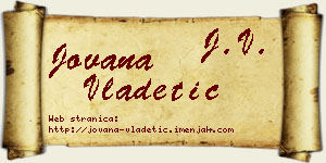 Jovana Vladetić vizit kartica